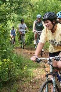 Riding mountain bikes in Ocoee TN